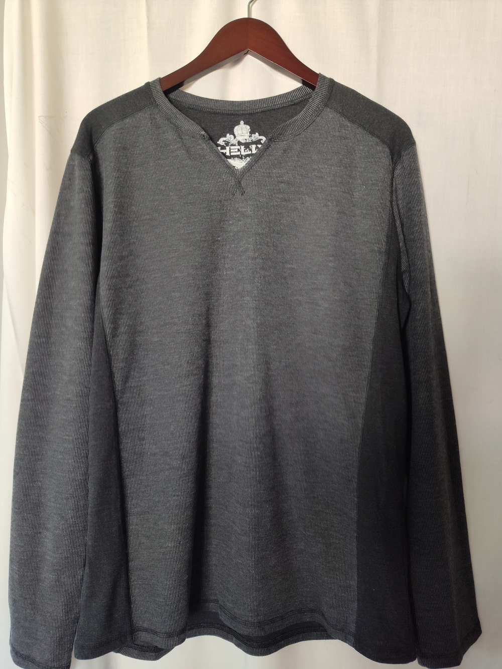 NWOT Y2K Helix Men's Two-tone Dark Gray Shirt, Size L